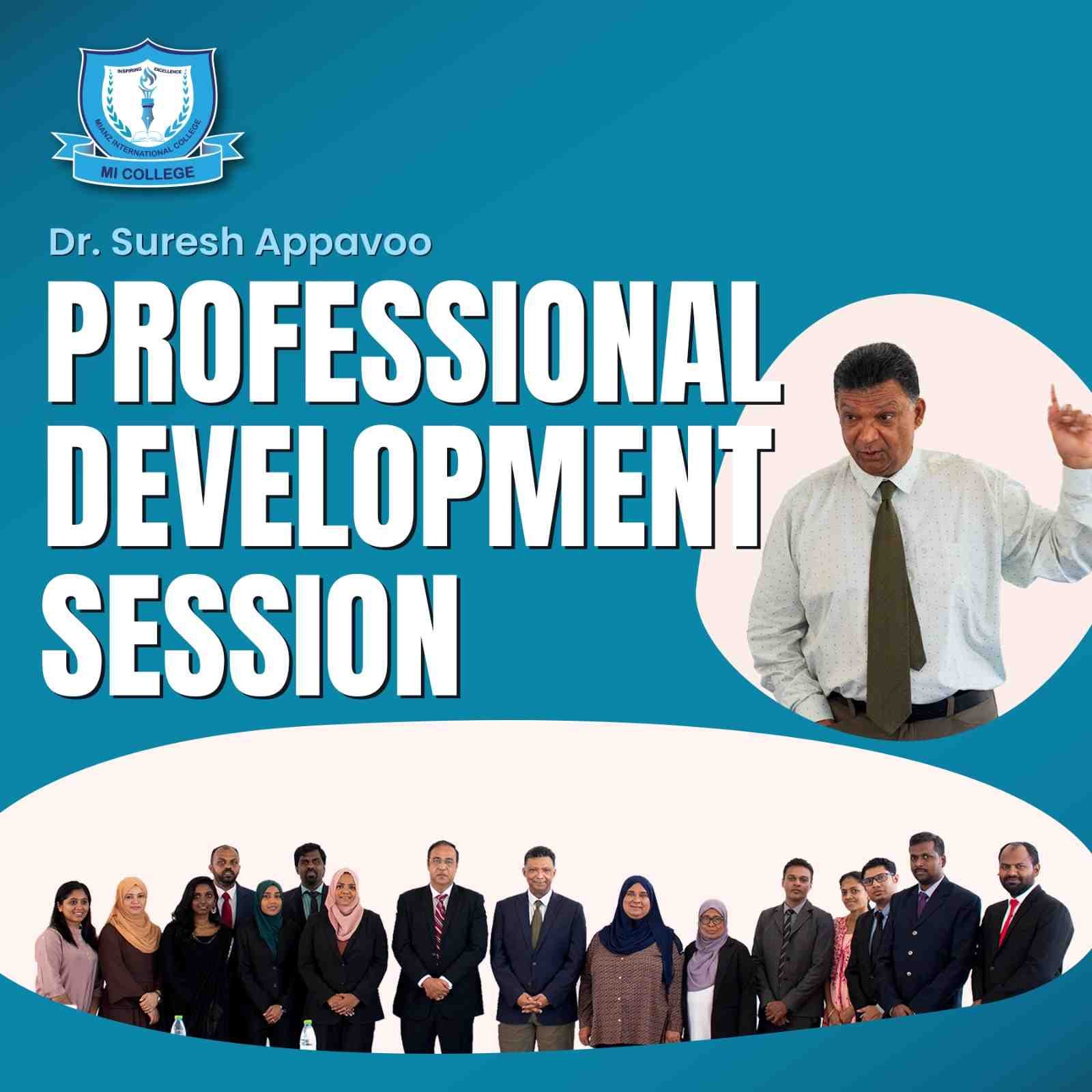 Professional development workshop conducted by renowned expert Dr. Suresh Appavoo